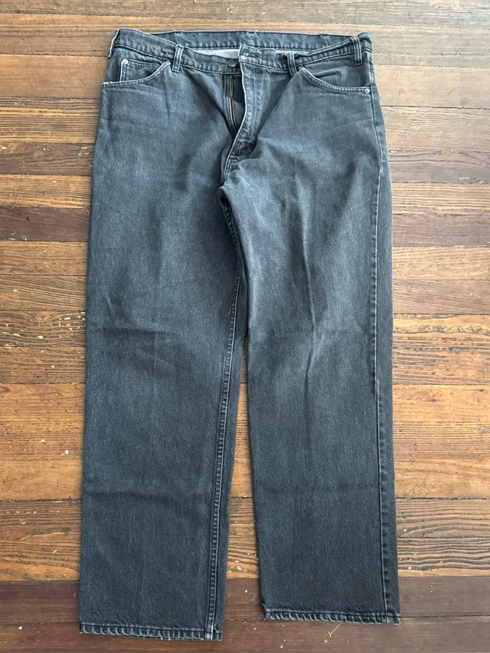 Vintage Levi's 540 Brown Tab Flex Light Wash Denim Jeans Leather Tag Men's 40x30